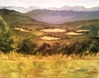 Overlook from Dickey Ridge II in Plein Air 11"x14", Oil on Canvas SALE PRICE: $40