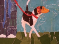 Paper Painting - Walking the Dog